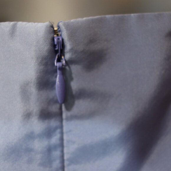 J.Crew Blue Floral Sleeveless Silk Formal Dress Prom Wedding Special Occasion 2 - Picture 8 of 11